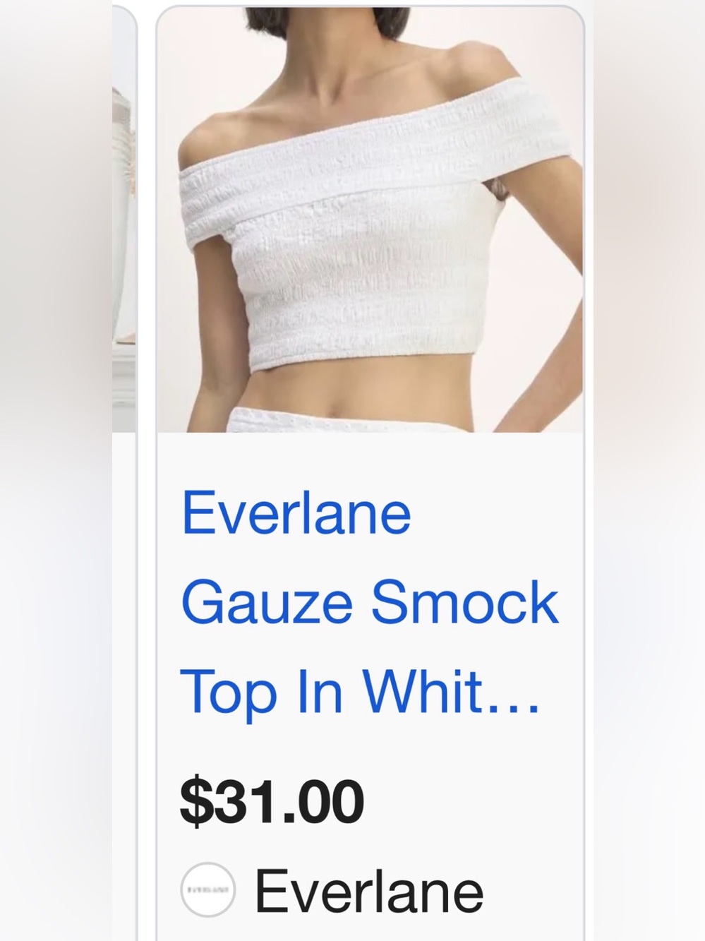 $10Gift🥰NEW Cute White Smocked StrechbleTube Top